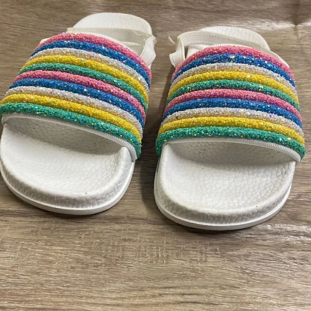 Tommy Bahama Rainbow Glitter Slides